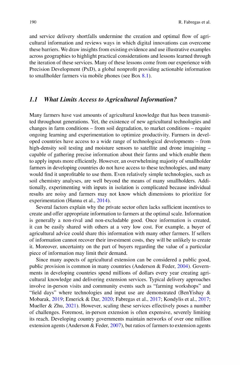 1.1 What Limits Access to Agricultural Information?