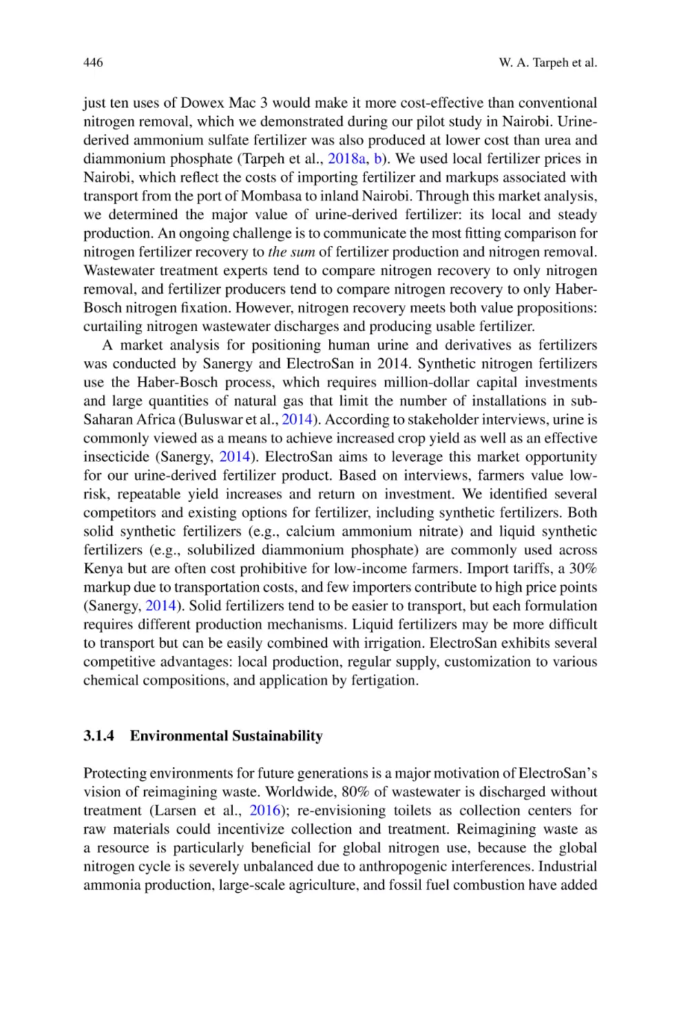 3.1.4 Environmental Sustainability