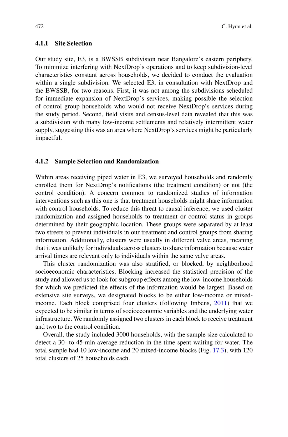 4.1.1 Site Selection
4.1.2 Sample Selection and Randomization