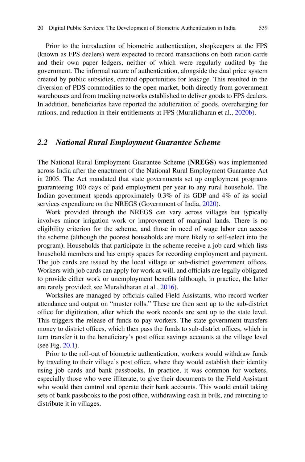 2.2 National Rural Employment Guarantee Scheme