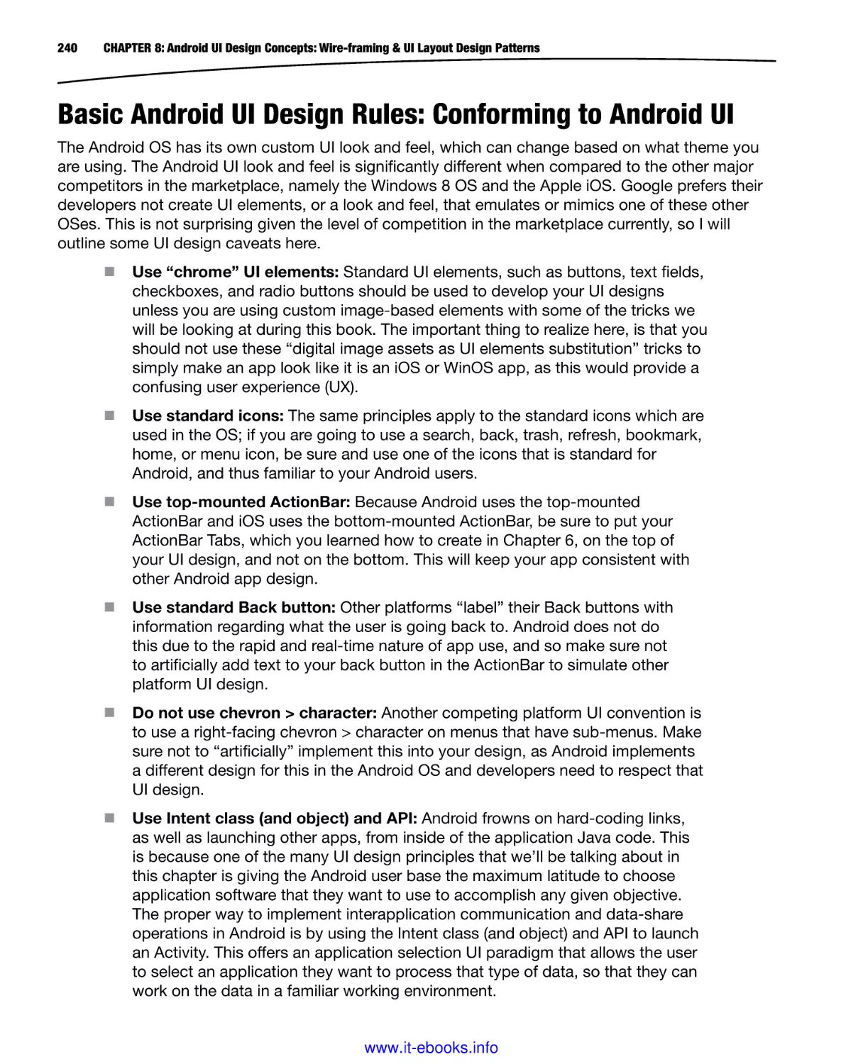 Basic Android UI Design Rules