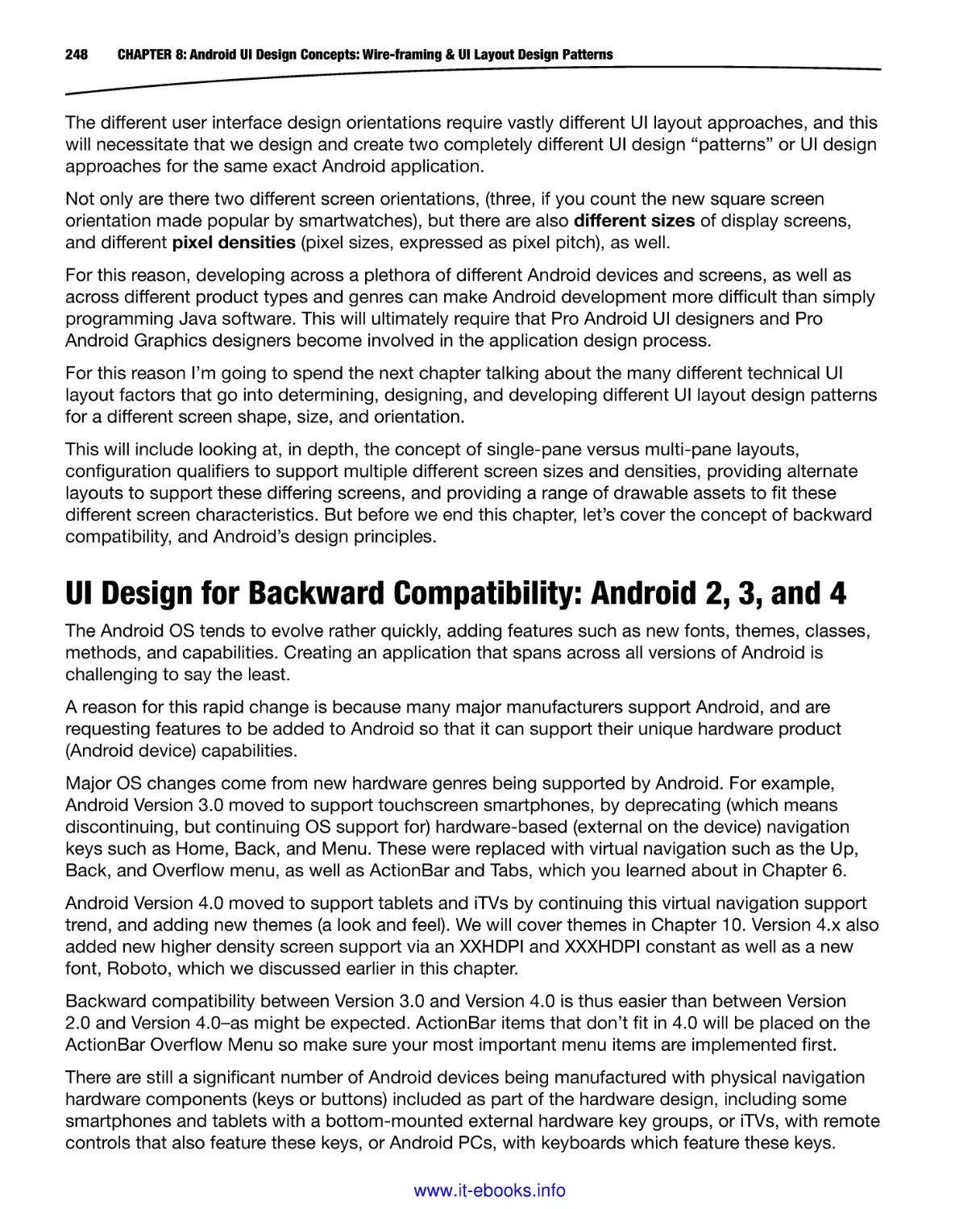 UI Design for Backward Compatibility