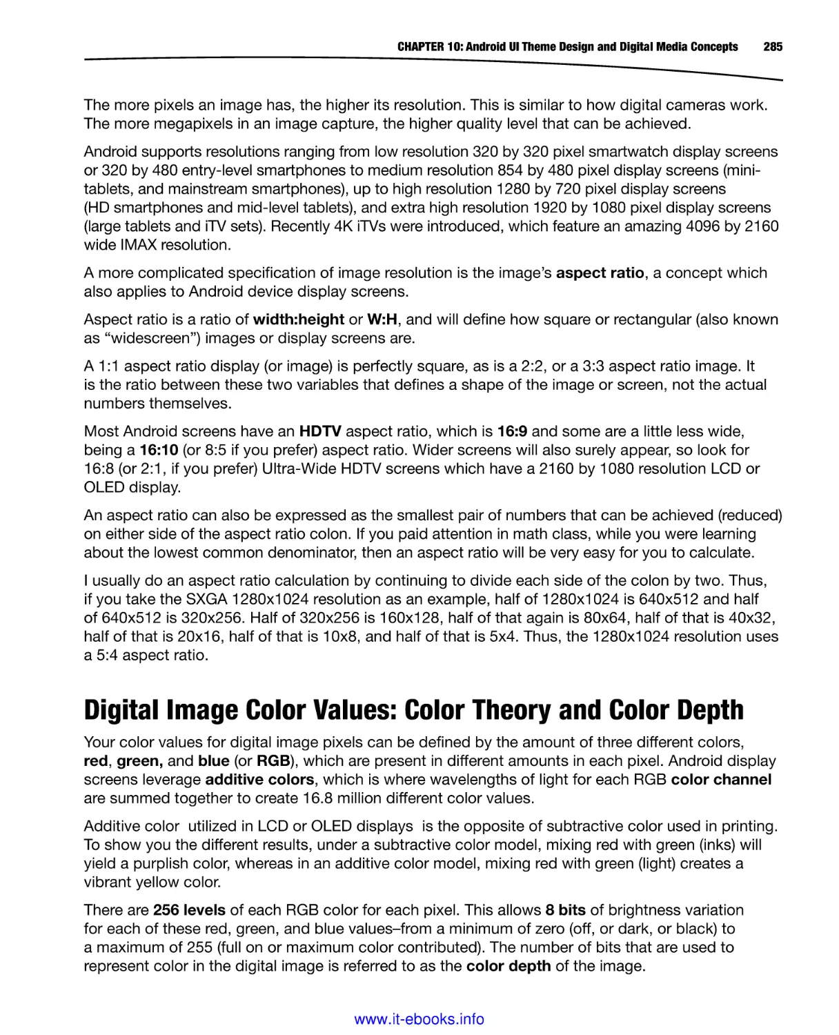 Digital Image Color Values
