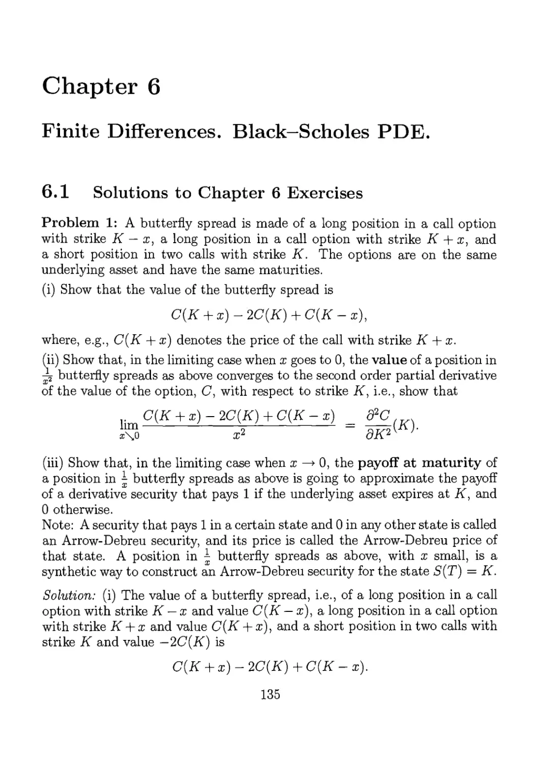 6. Finite Differences. Black-Scholes PDE.