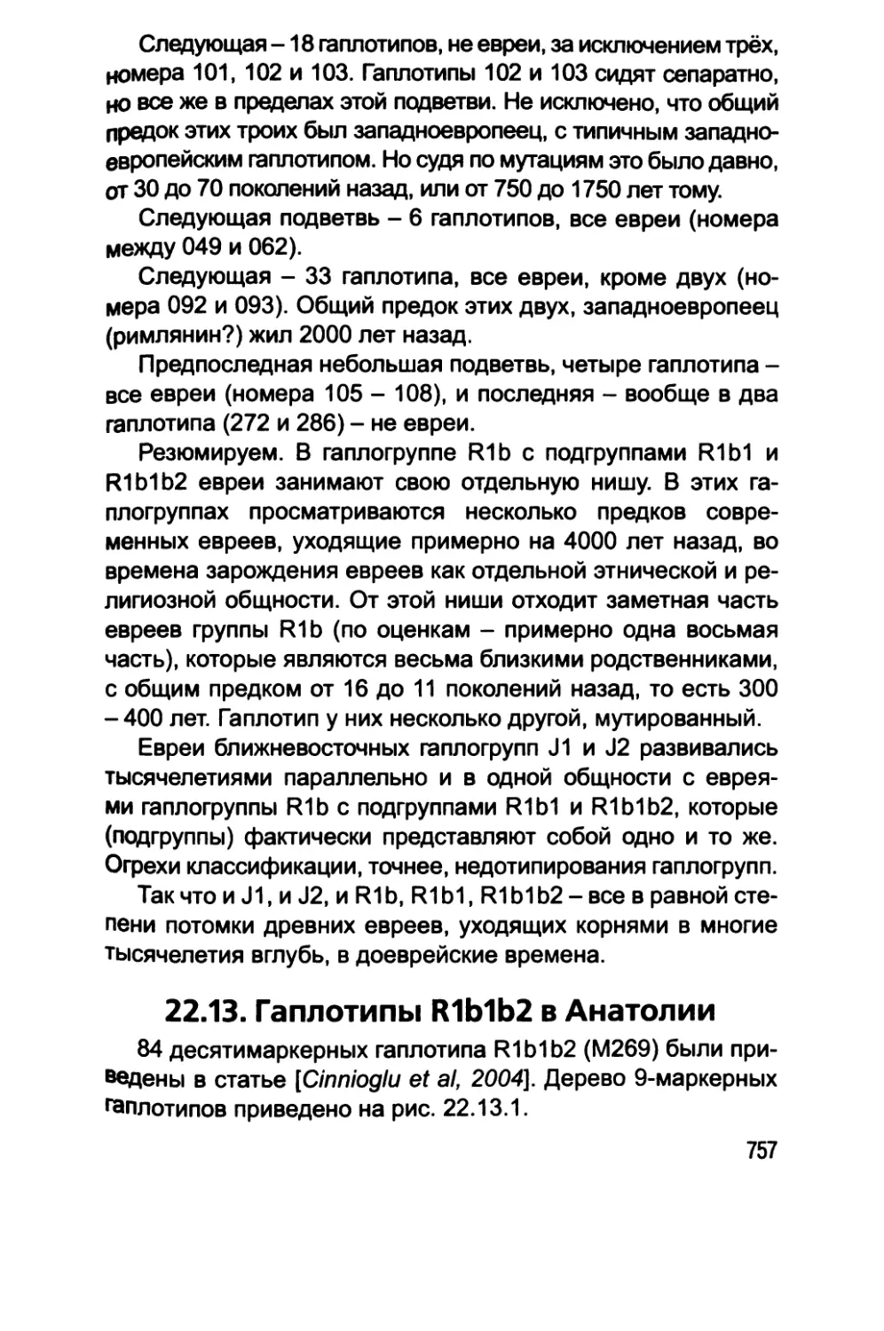 22.13. Гаплотипы R1b1b2 в Анатолии