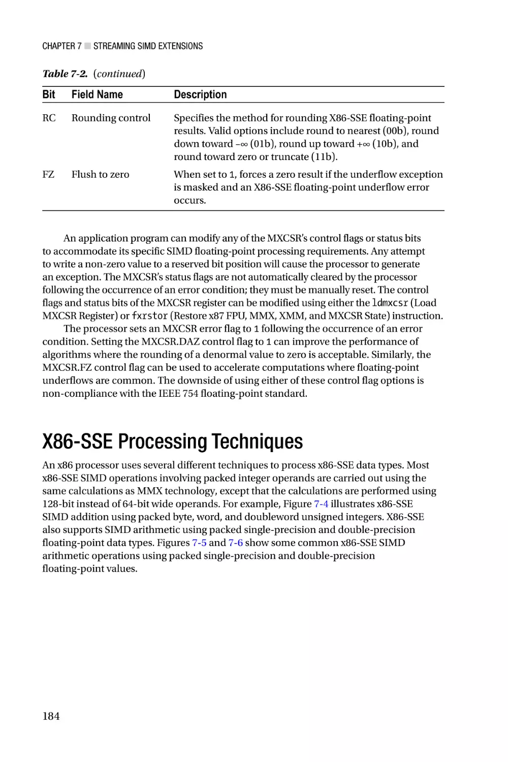 X86-SSE Processing Techniques