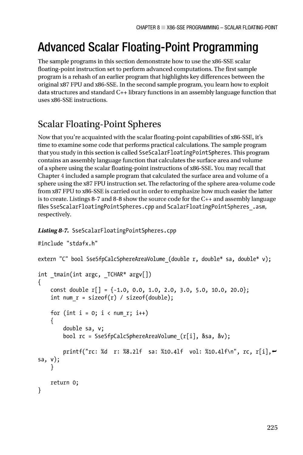 Advanced Scalar Floating-Point Programming
Scalar Floating-Point Spheres