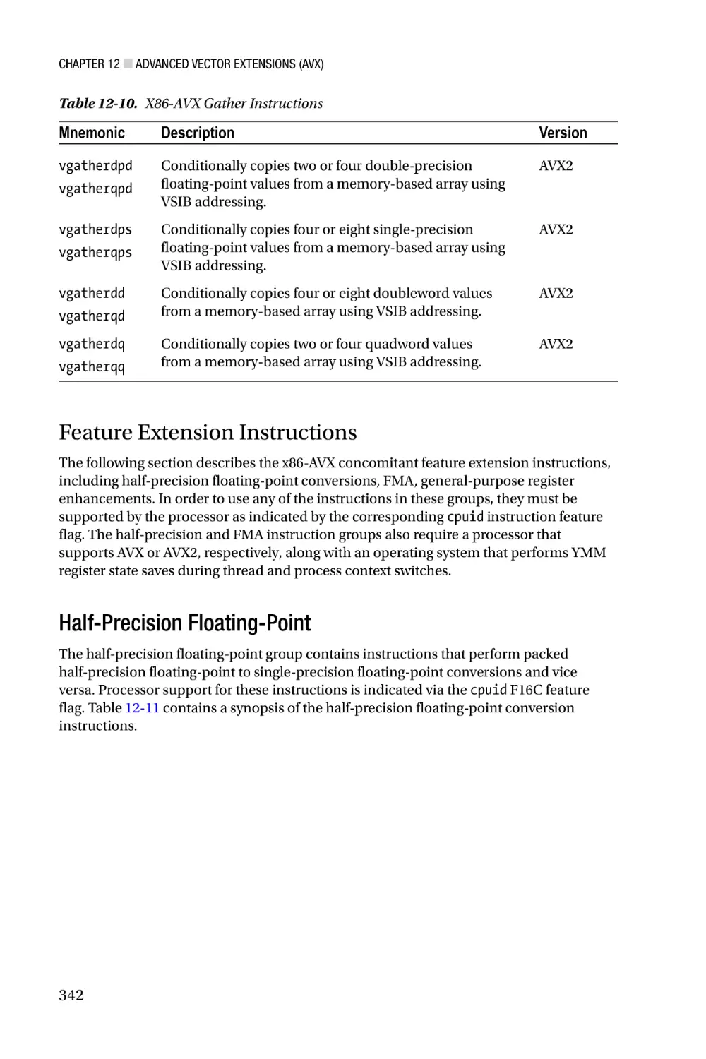 Feature Extension Instructions
Half-Precision Floating- Point