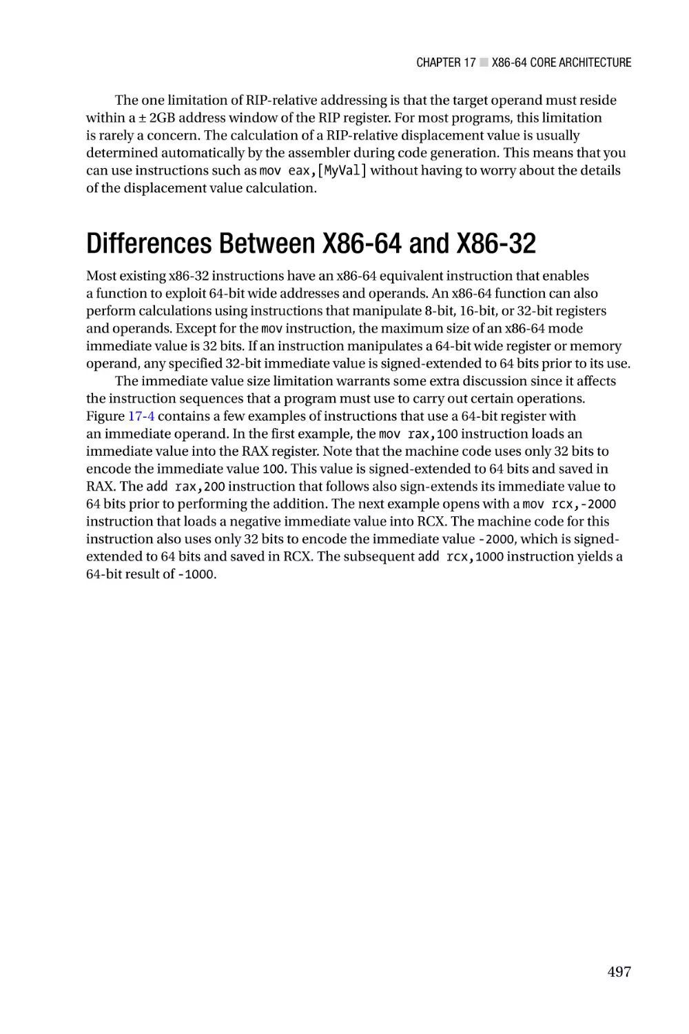 Differences Between X86-64 and X86-32