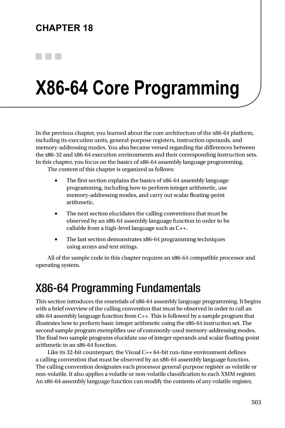 Chapter 18
X86-64 Programming Fundamentals