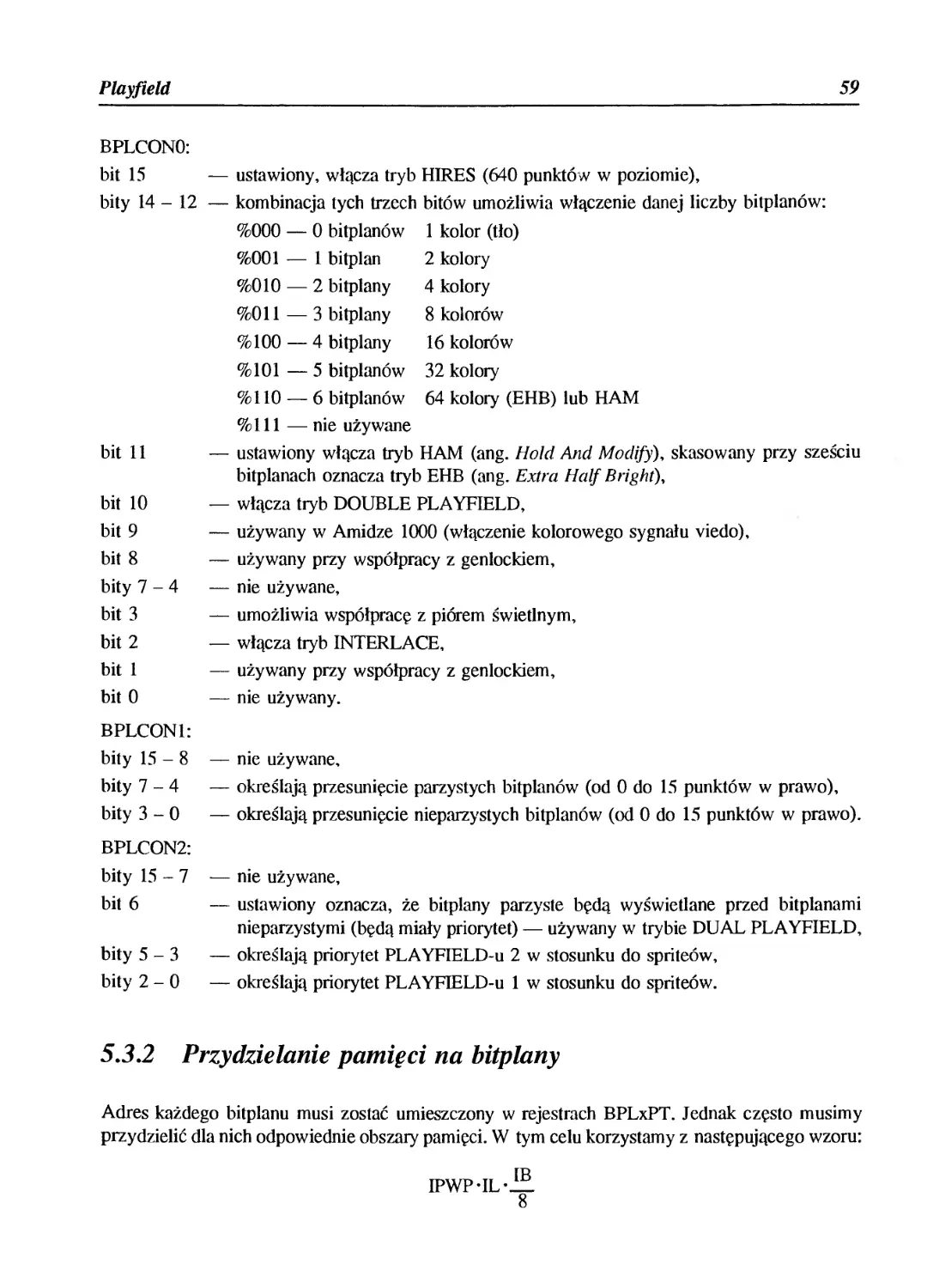 5.3.2 Przydzielanie pamięci na bitpiany