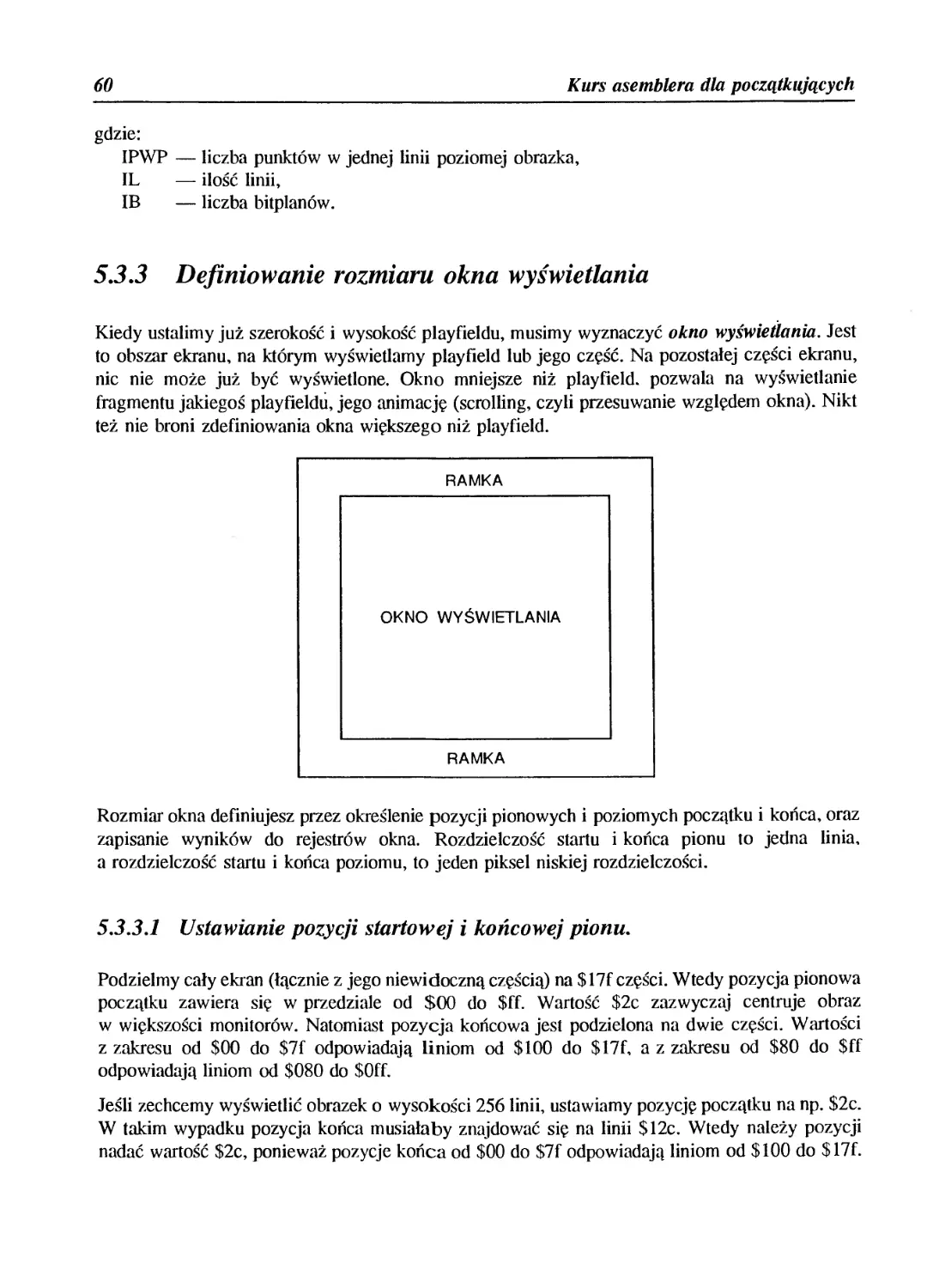 5.3.3 Definiowanie rozmiaru okna wyświetlania