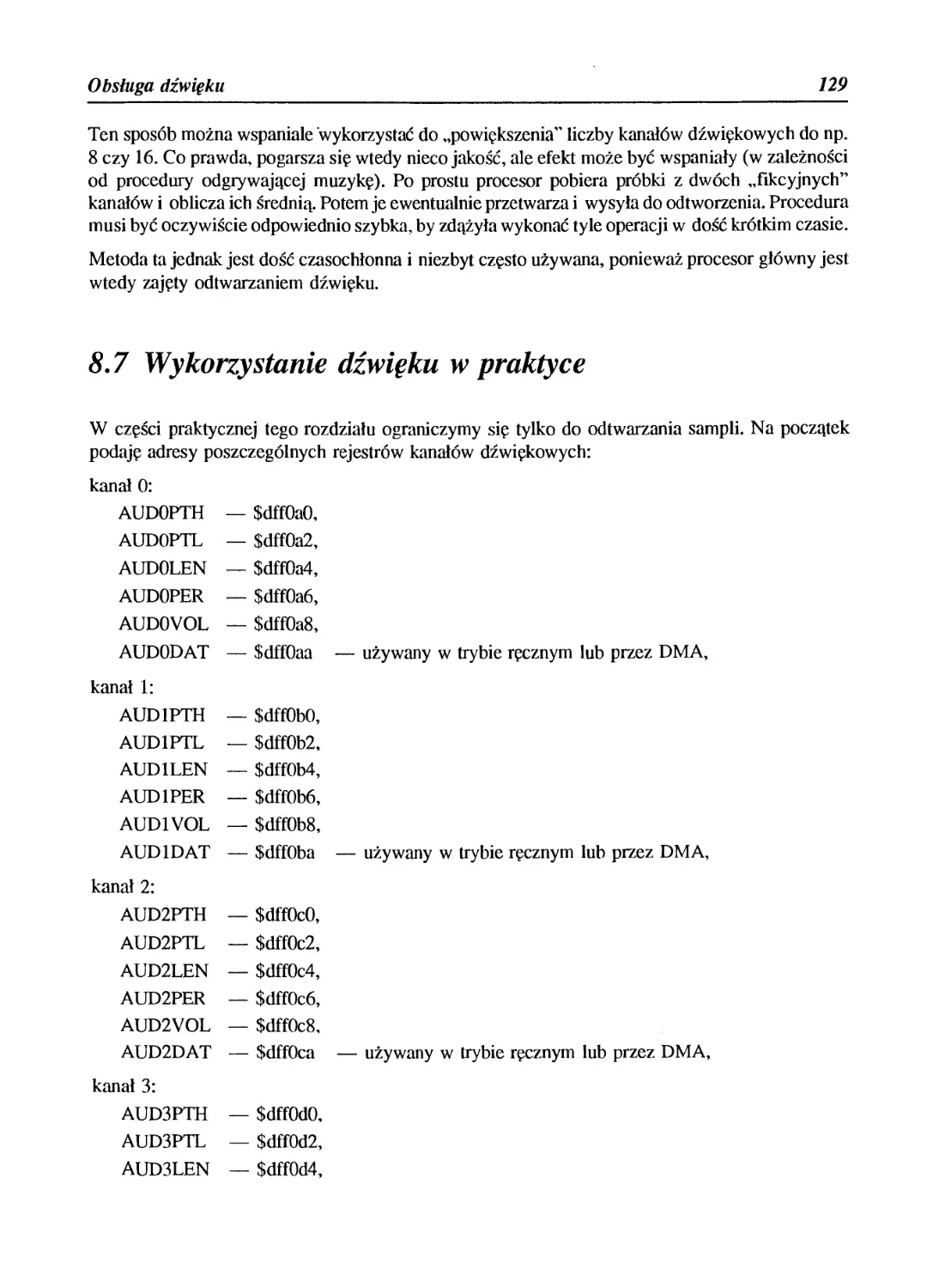 8.7 Wykorzystanie dźwięku w praktyce