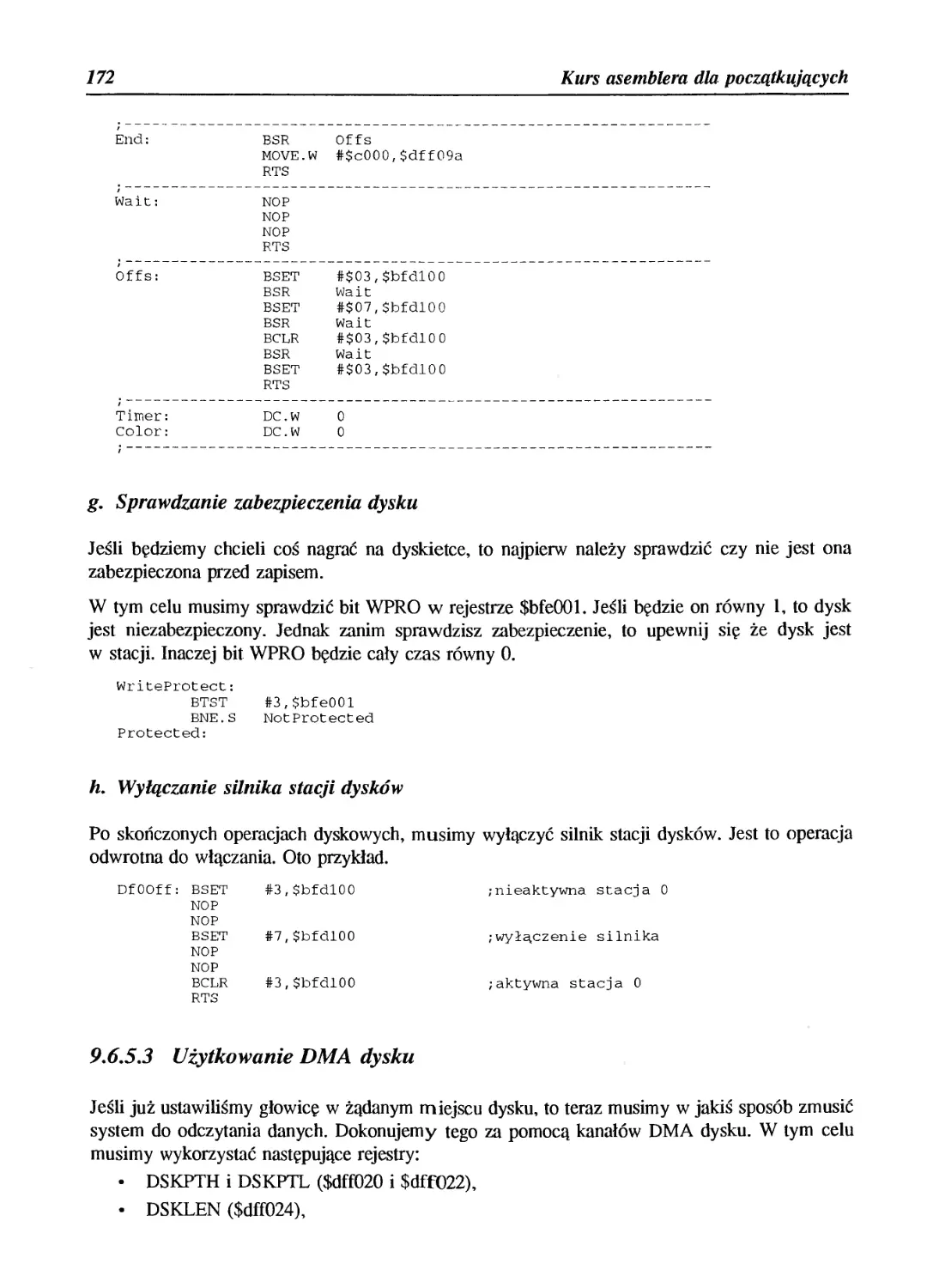 9.6.5.3 Użytkowanie DMA dysku