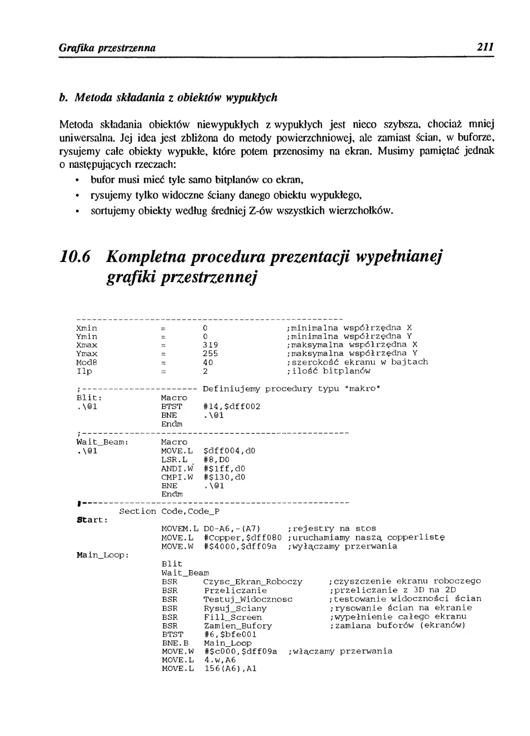 10.6 Kompletna procedura prezentacji wypełnianej grafiki przestrzennej