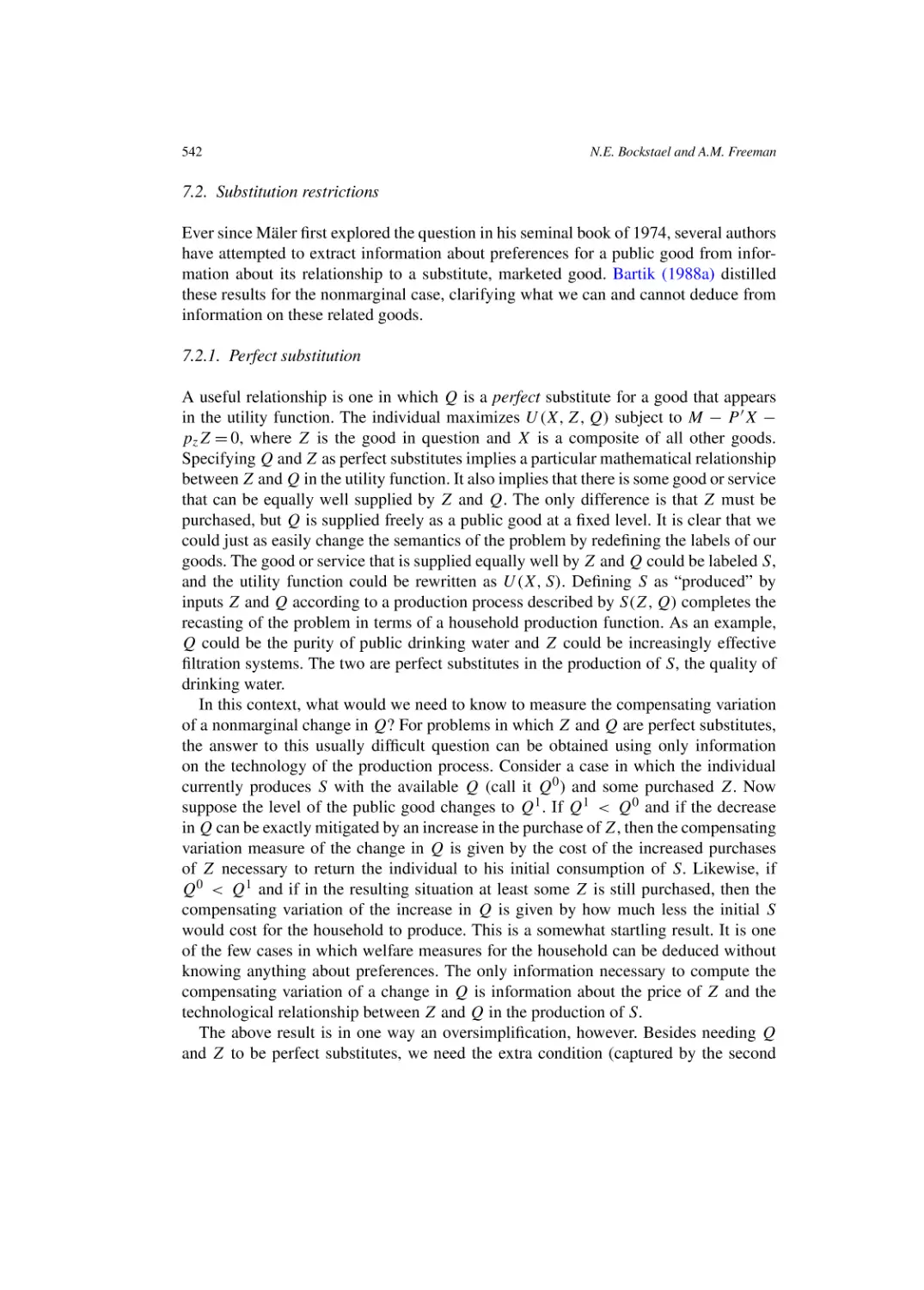 Substitution restrictions
Perfect substitution