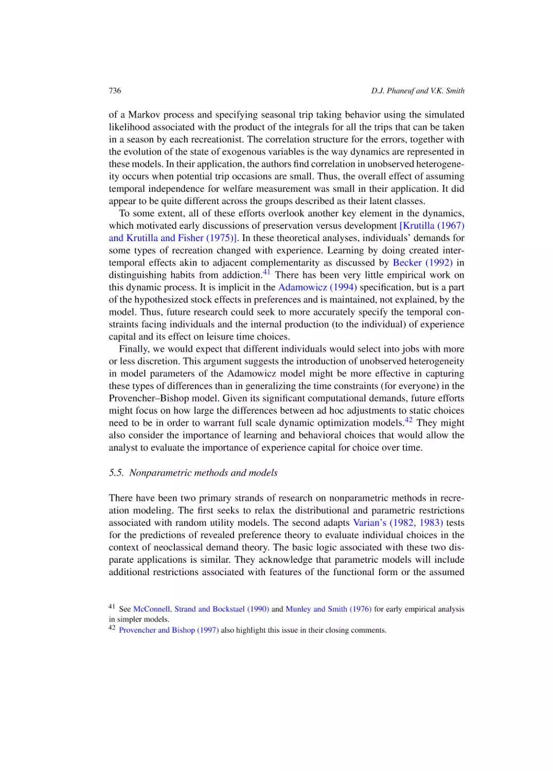 Nonparametric methods and models