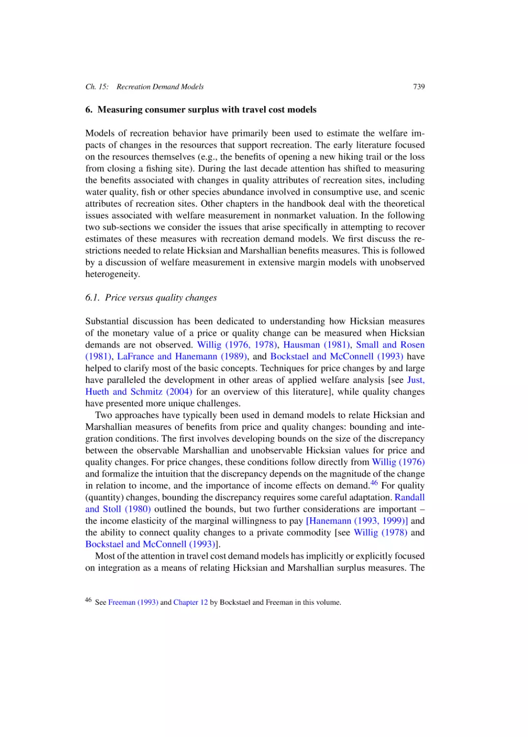 Measuring consumer surplus with travel cost models
Price versus quality changes