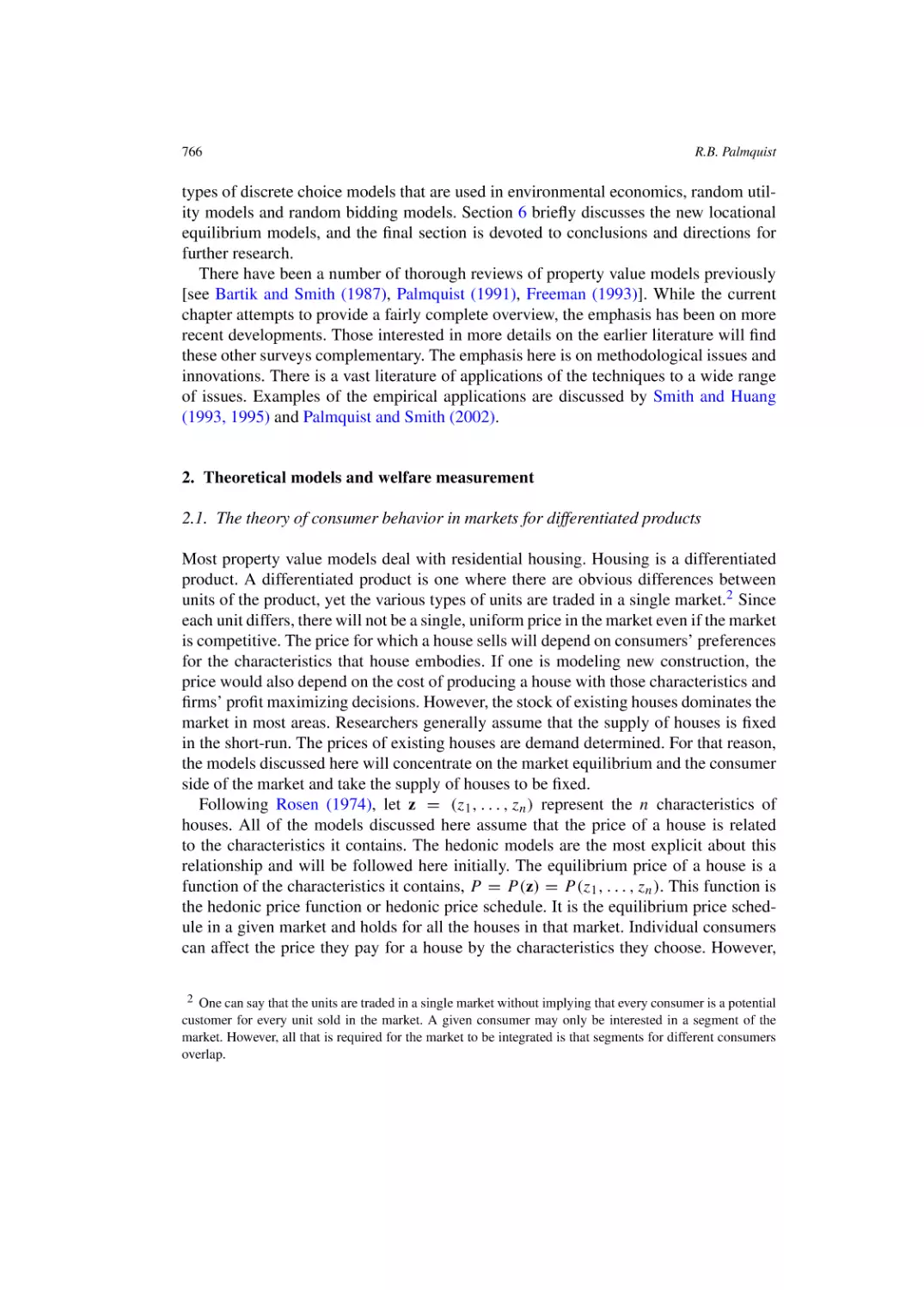 Theoretical models and welfare measurement
The theory of consumer behavior in markets for differentiated products