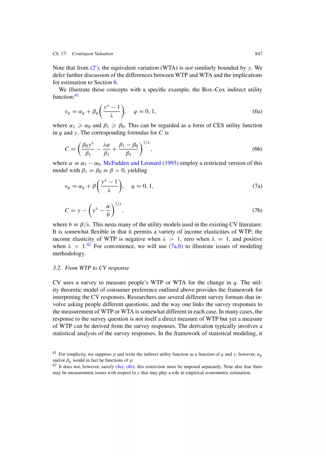 From WTP to CV response