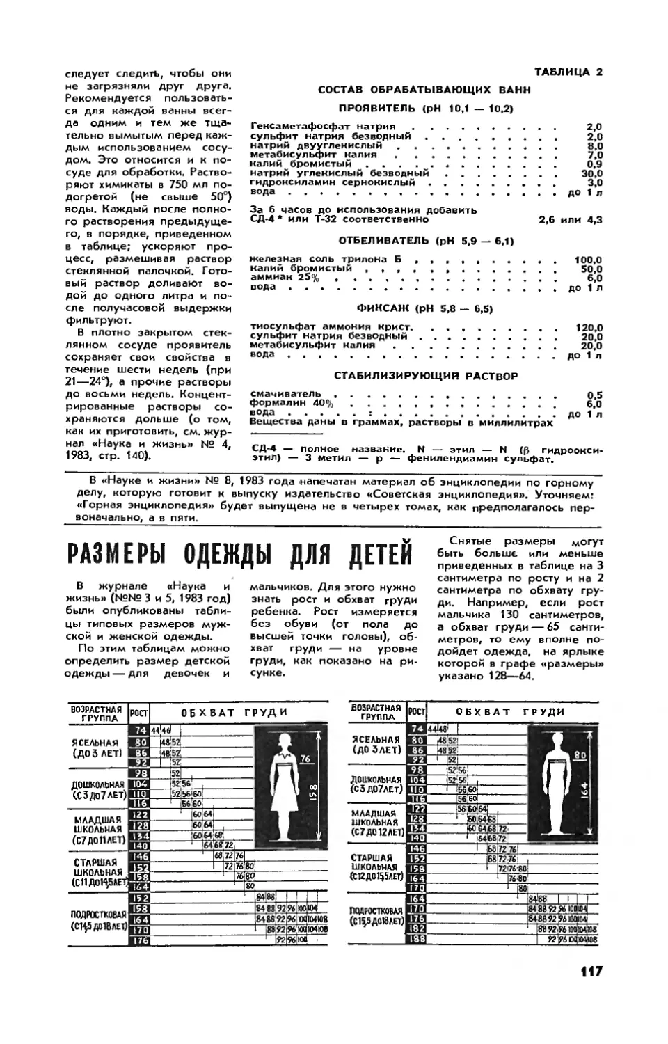 Размеры одежды для детей