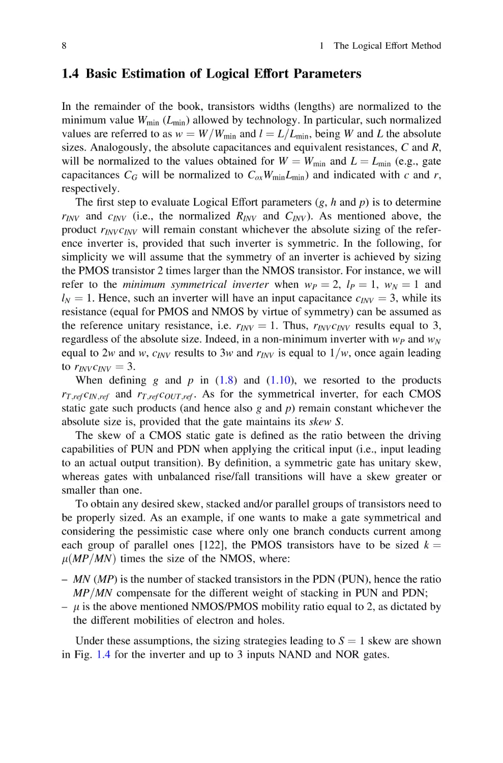 1.4Basic Estimation of Logical Effort Parameters