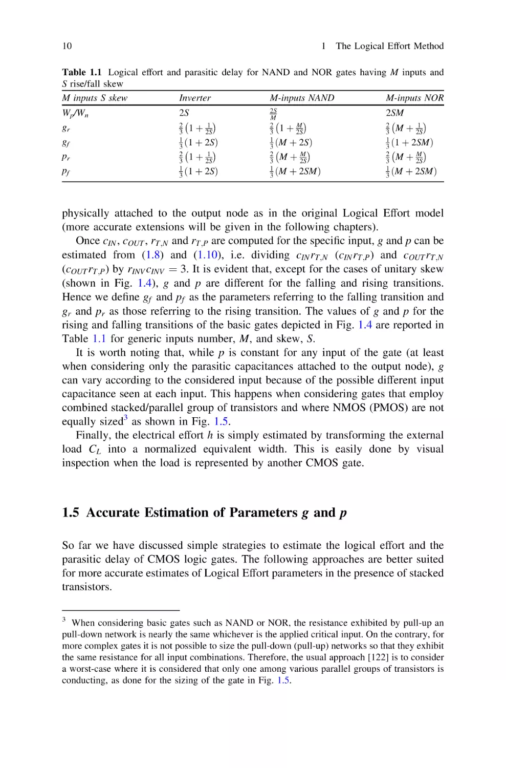 1.5Accurate Estimation of Parameters g and p