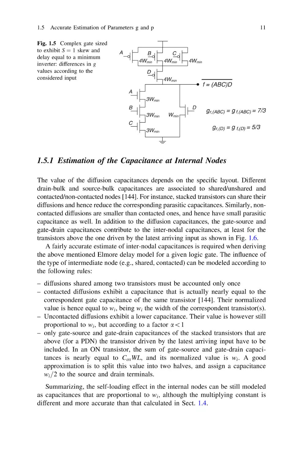 1.5.1 Estimation of the Capacitance at Internal Nodes