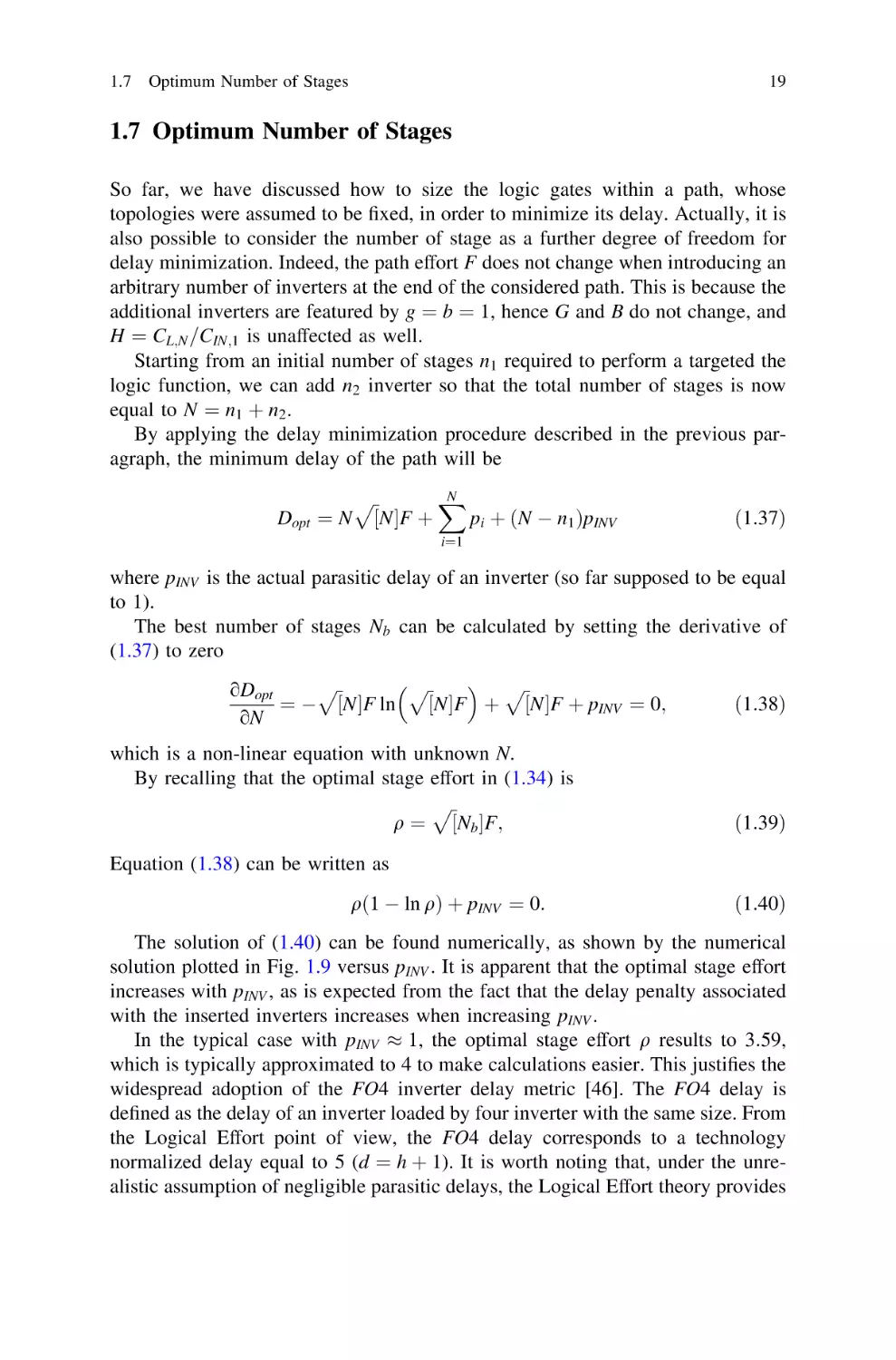 1.7Optimum Number of Stages