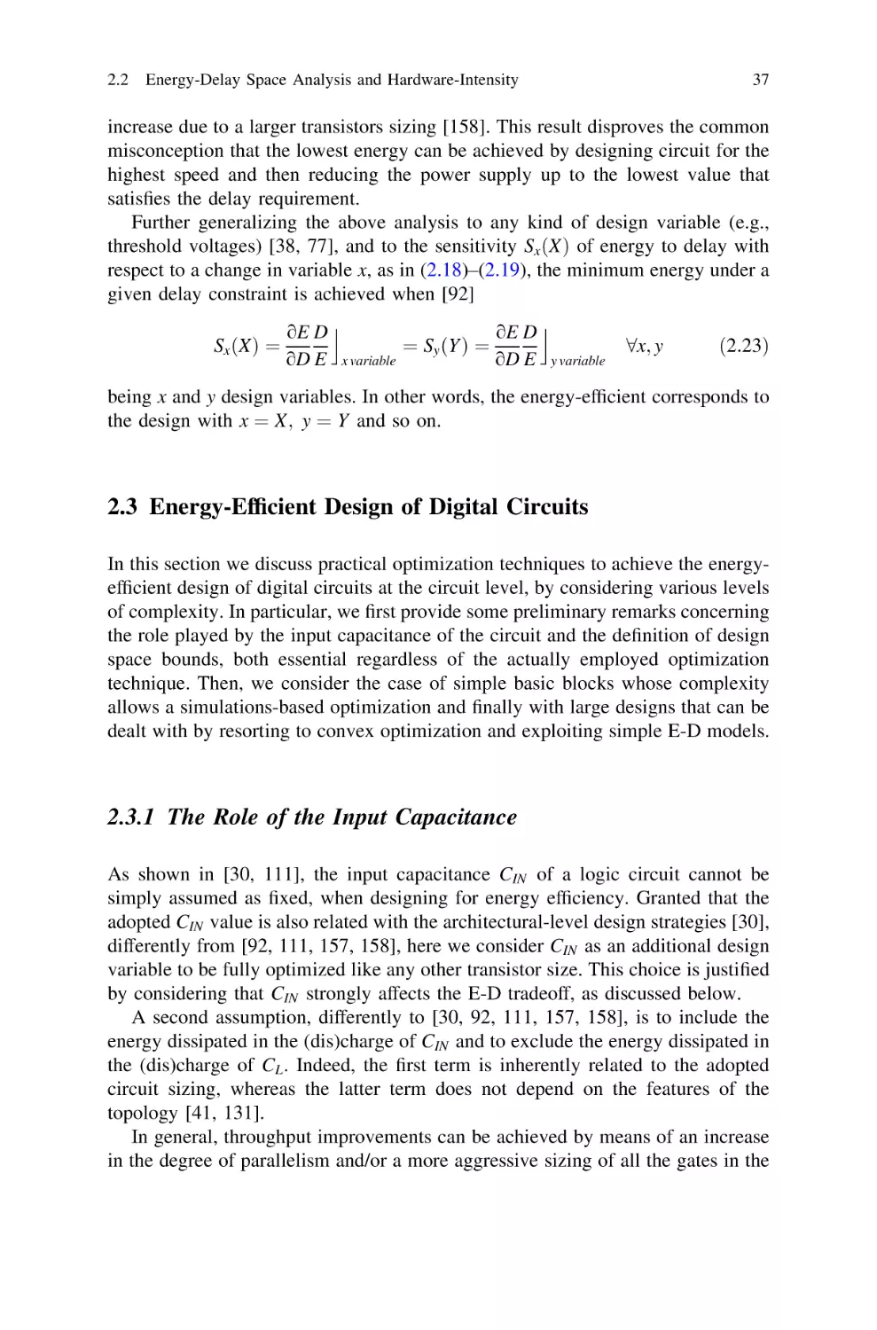 2.3Energy-Efficient Design of Digital Circuits
2.3.1 The Role of the Input Capacitance