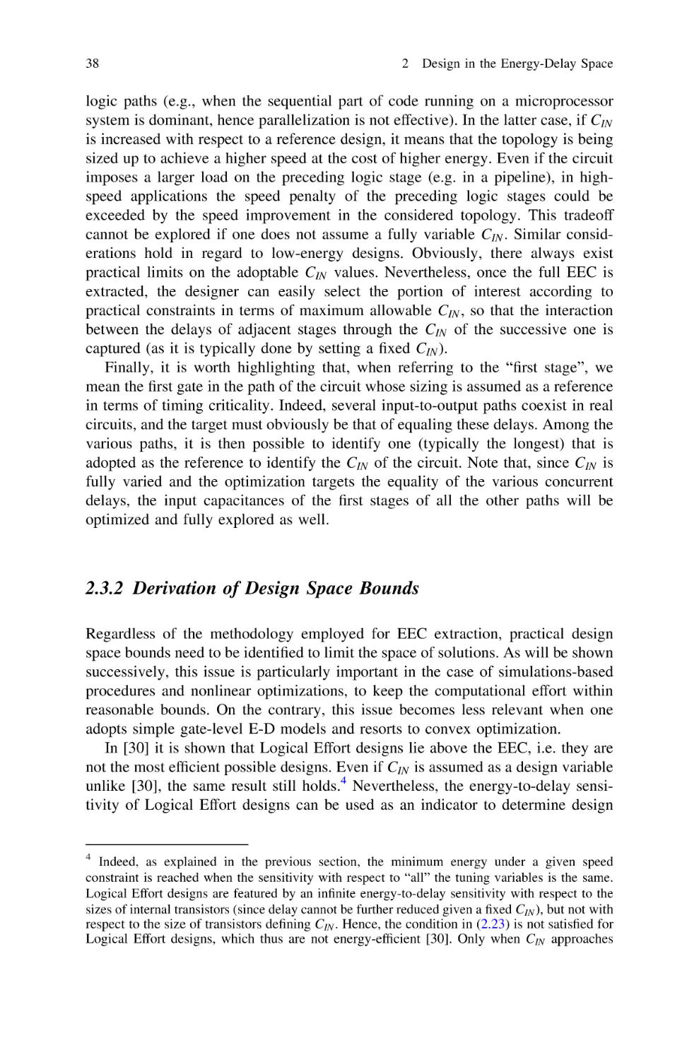 2.3.2 Derivation of Design Space Bounds