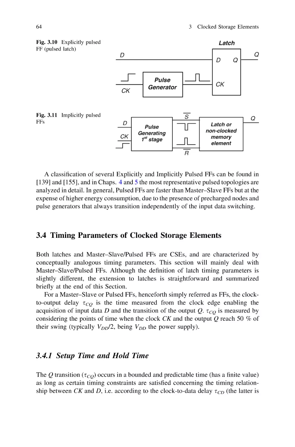 3.4…Timing Parameters of Clocked Storage Elements
3.4.1 Setup Time and Hold Time