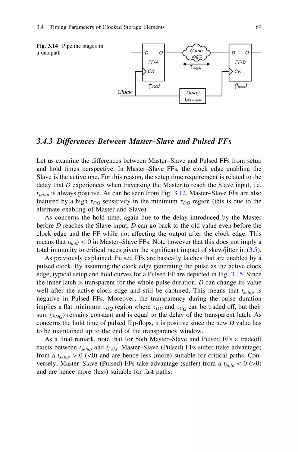 3.4.3 Differences Between Master--Slave and Pulsed FFs