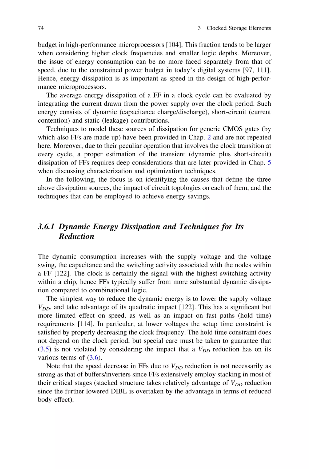 3.6.1 Dynamic Energy Dissipation and Techniques for Its Reduction