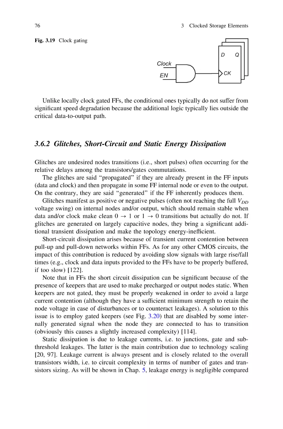 3.6.2 Glitches, Short-Circuit and Static Energy Dissipation