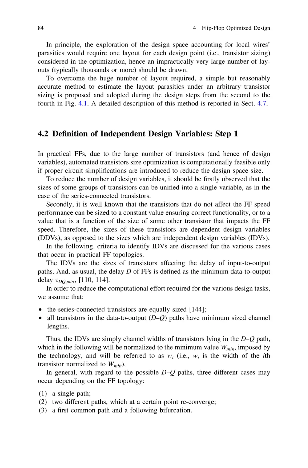 4.2…Definition of Independent Design Variables