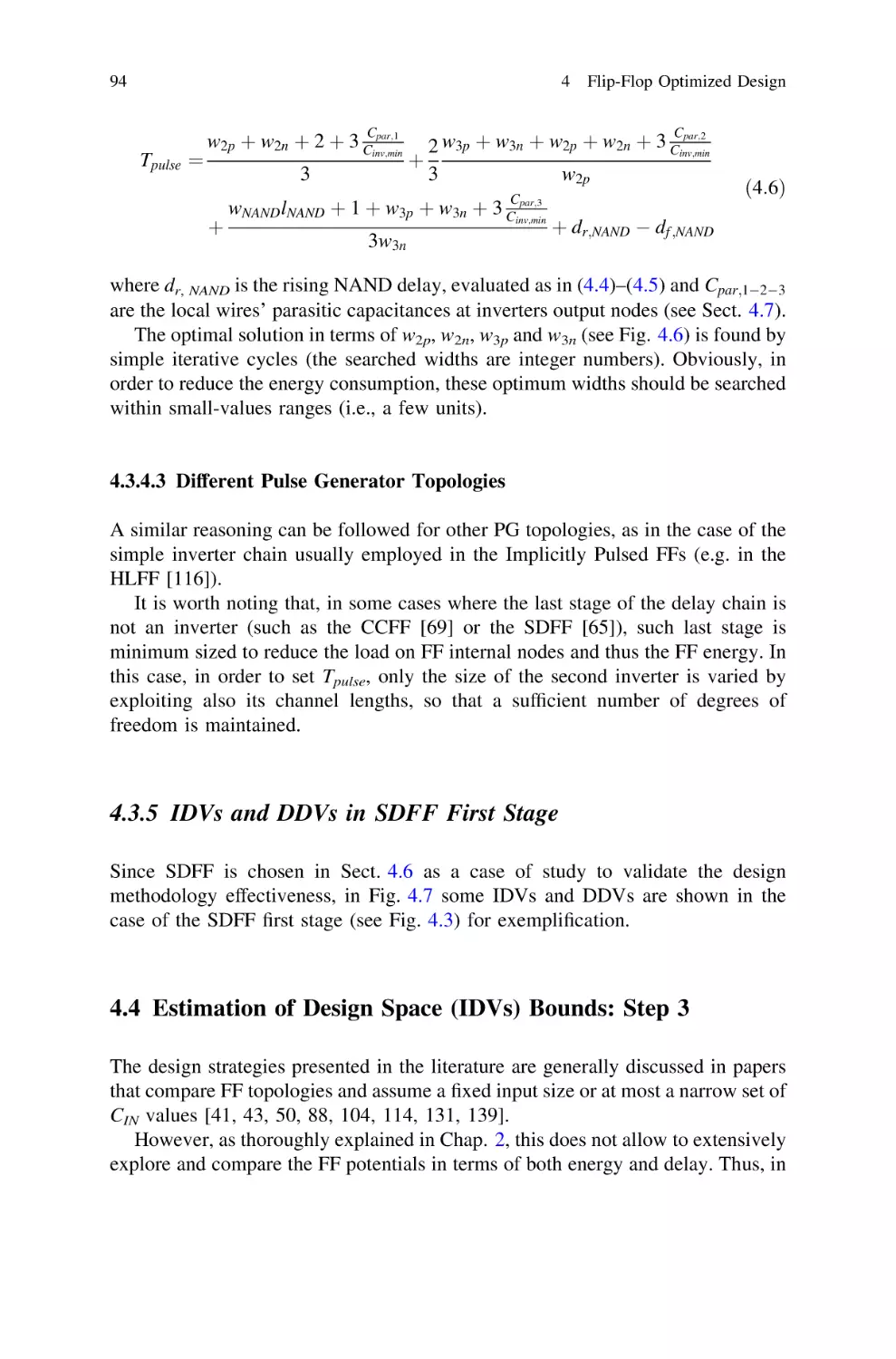 4.3.4.3 Different Pulse Generator Topologies
4.3.5 IDVs and DDVs in SDFF First Stage
4.4…Estimation of Design Space (IDVs) Bounds