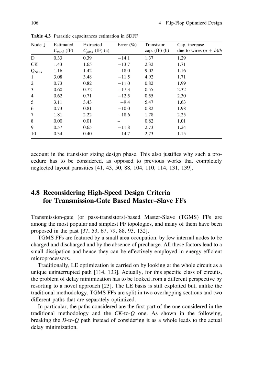 4.8…Reconsidering High-Speed Design Criteria for Transmission-Gate Based Master--Slave FFs