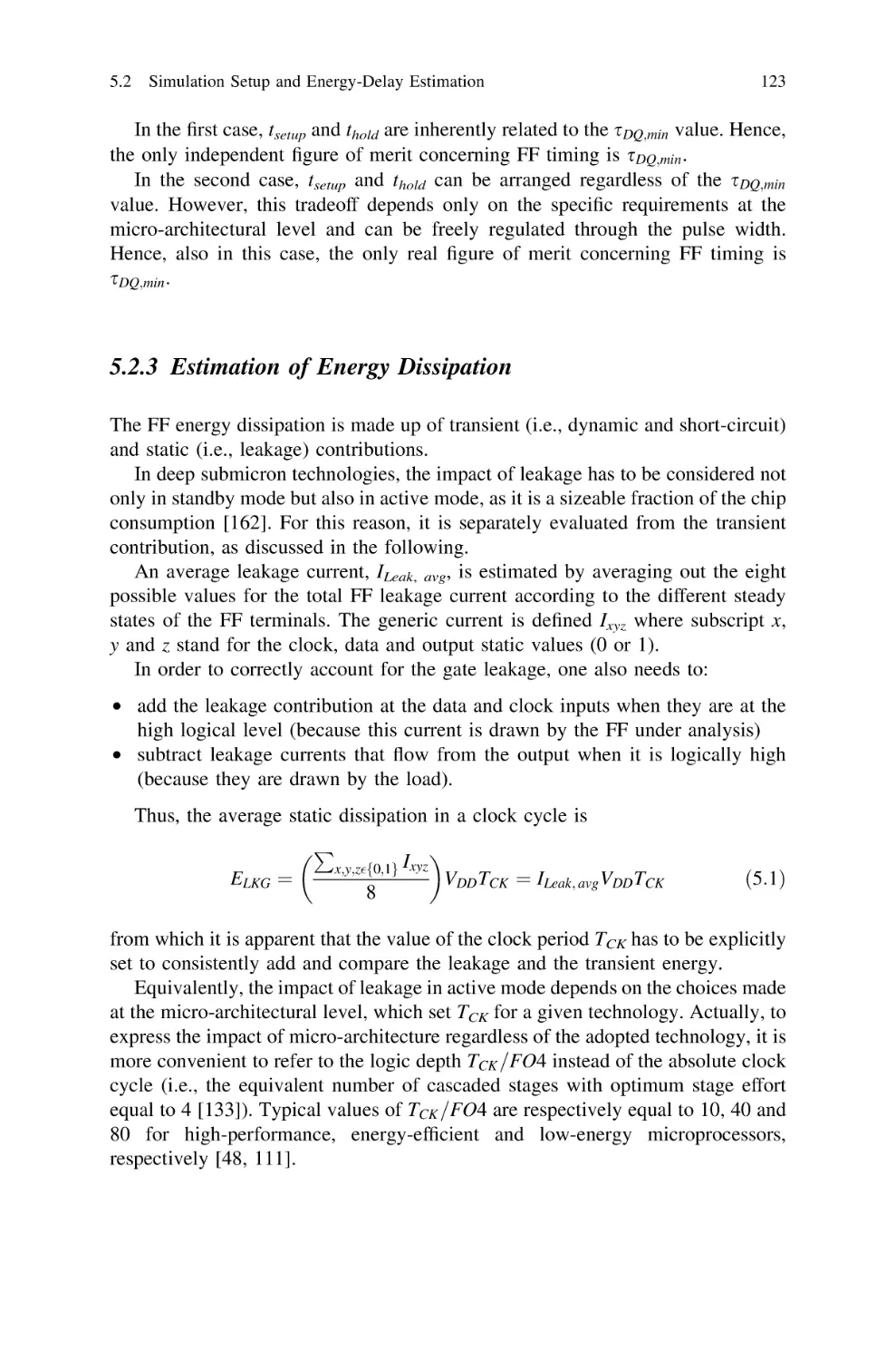 5.2.3 Estimation of Energy Dissipation