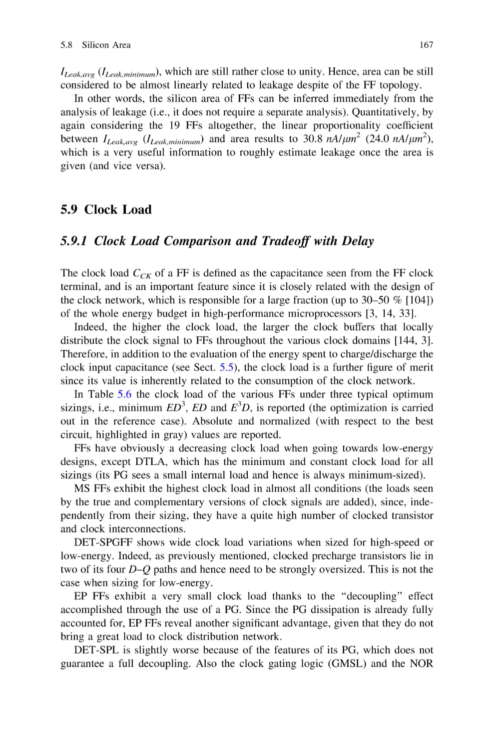 5.9…Clock Load
5.9.1 Clock Load Comparison and Tradeoff with Delay