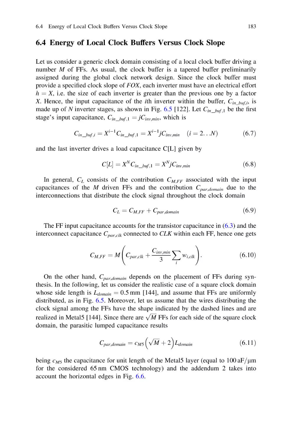 6.4…Energy of Local Clock Buffers Versus Clock Slope