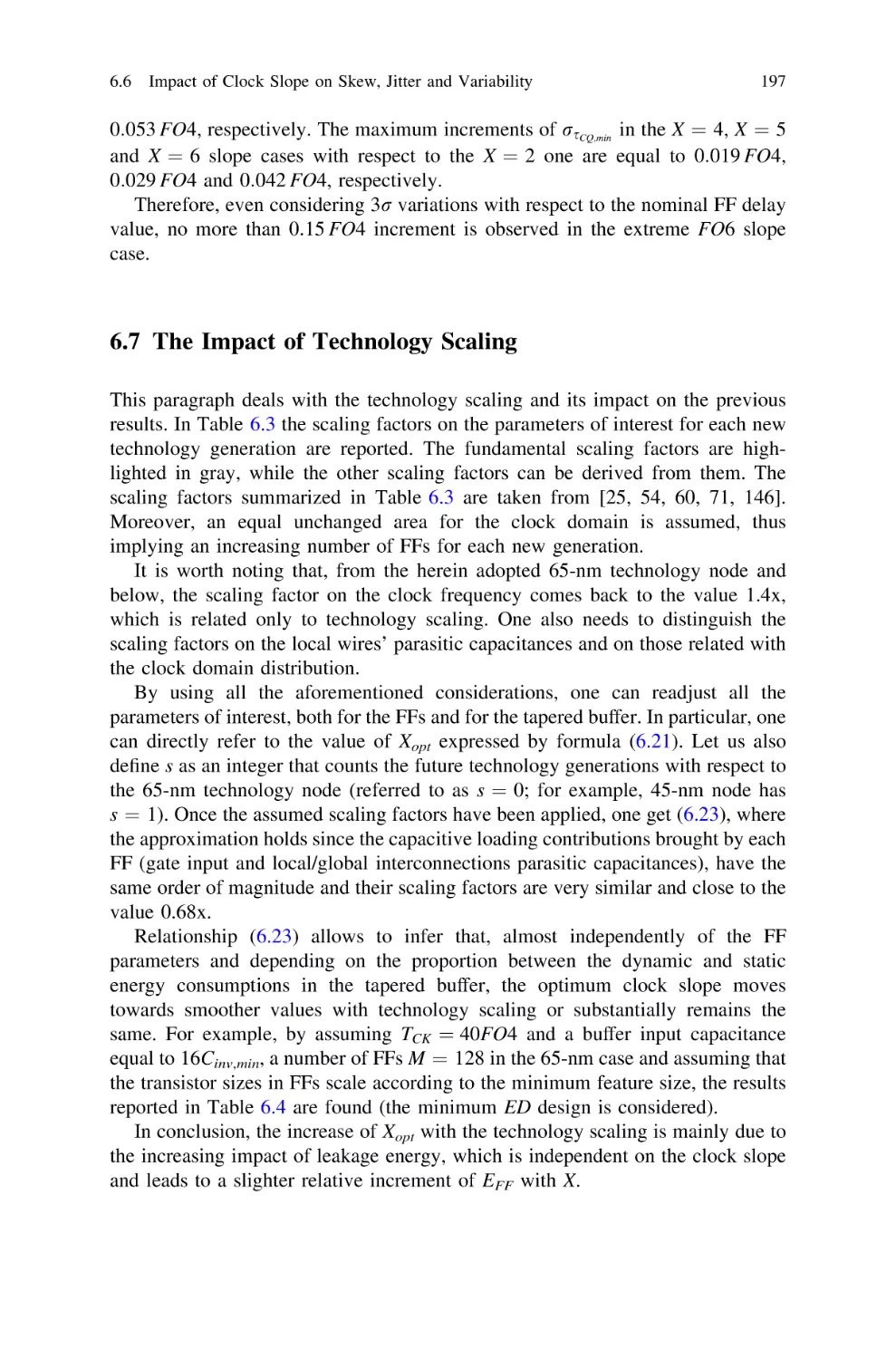 6.7…The Impact of Technology Scaling