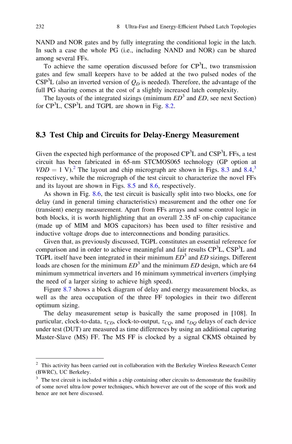 8.3…Test Chip and Circuits for Delay-Energy Measurement