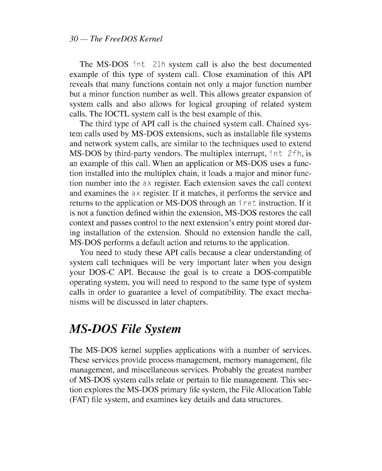 MS-DOS File System