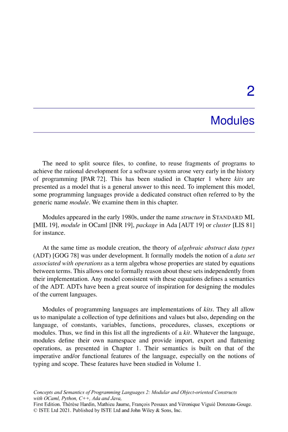 Chapter 2. Modules