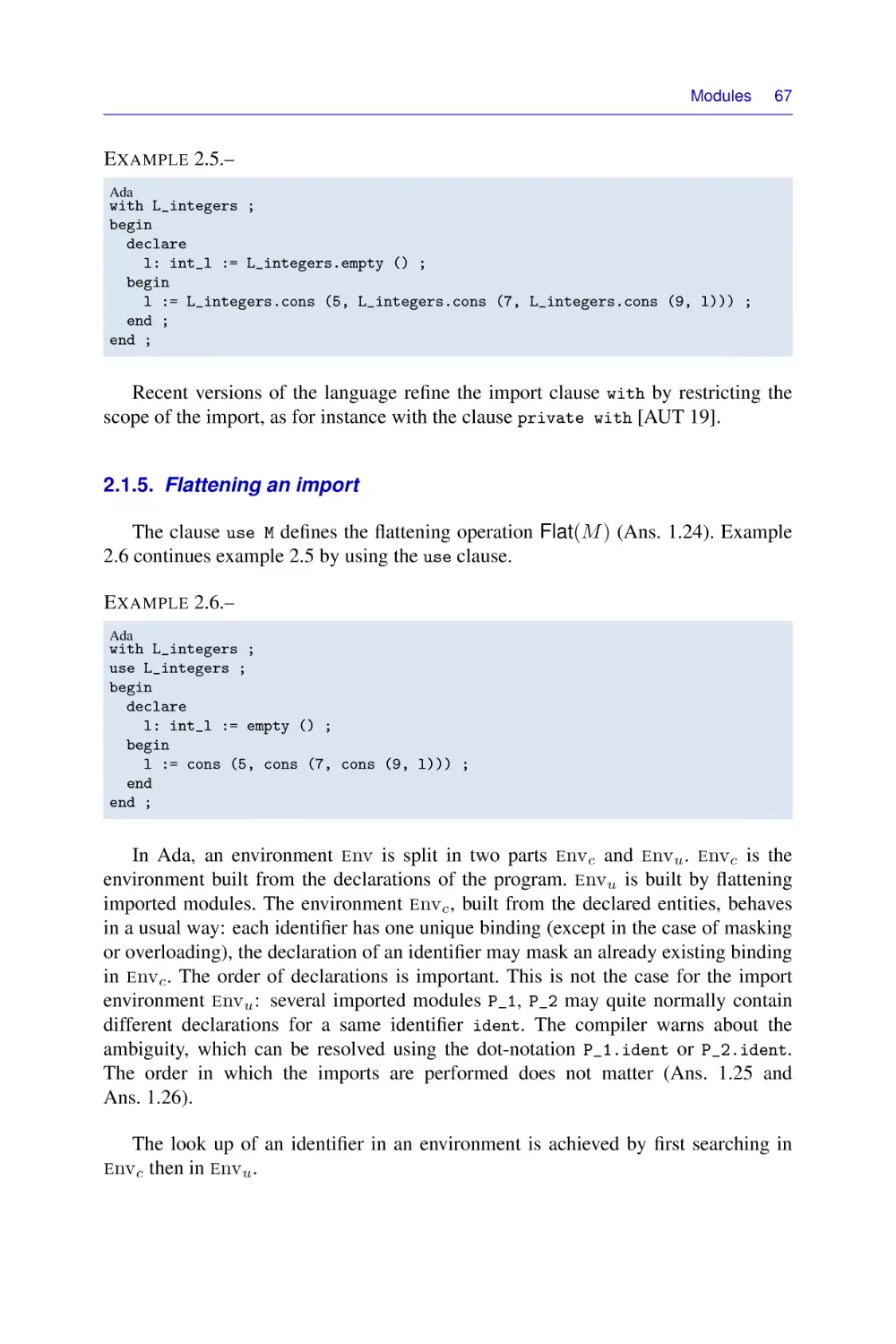 2.1.5. Flattening an import