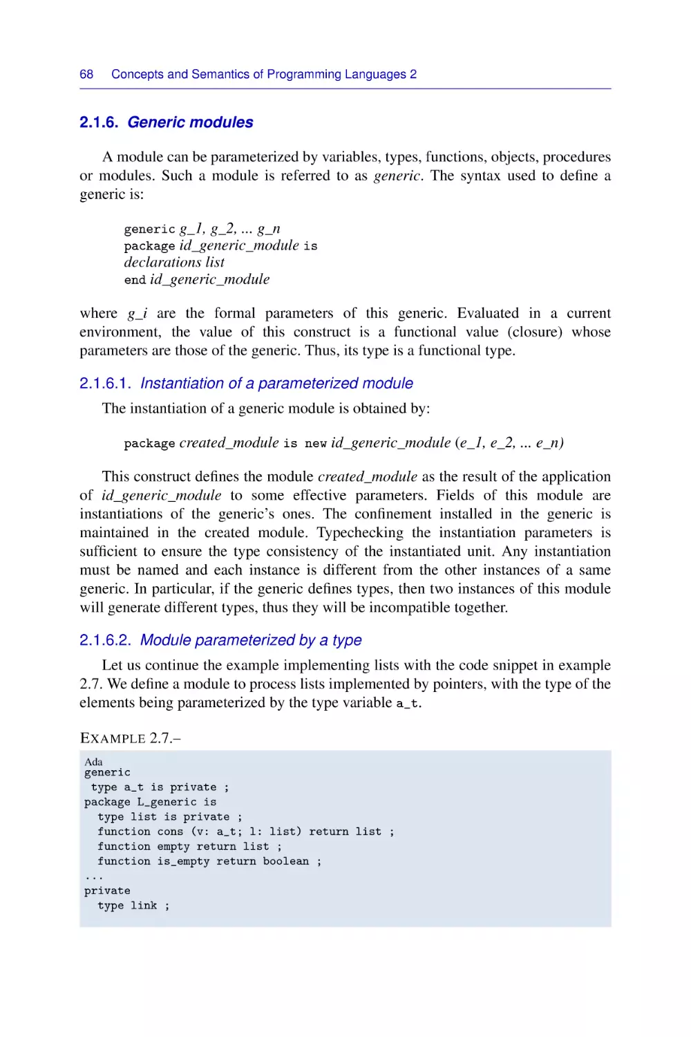 2.1.6. Generic modules