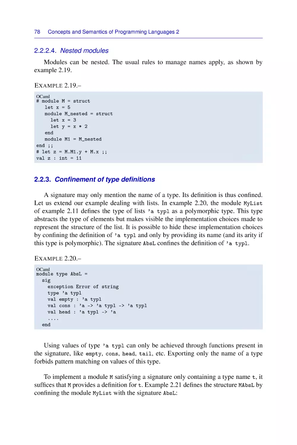 2.2.3. Confinement of type definitions