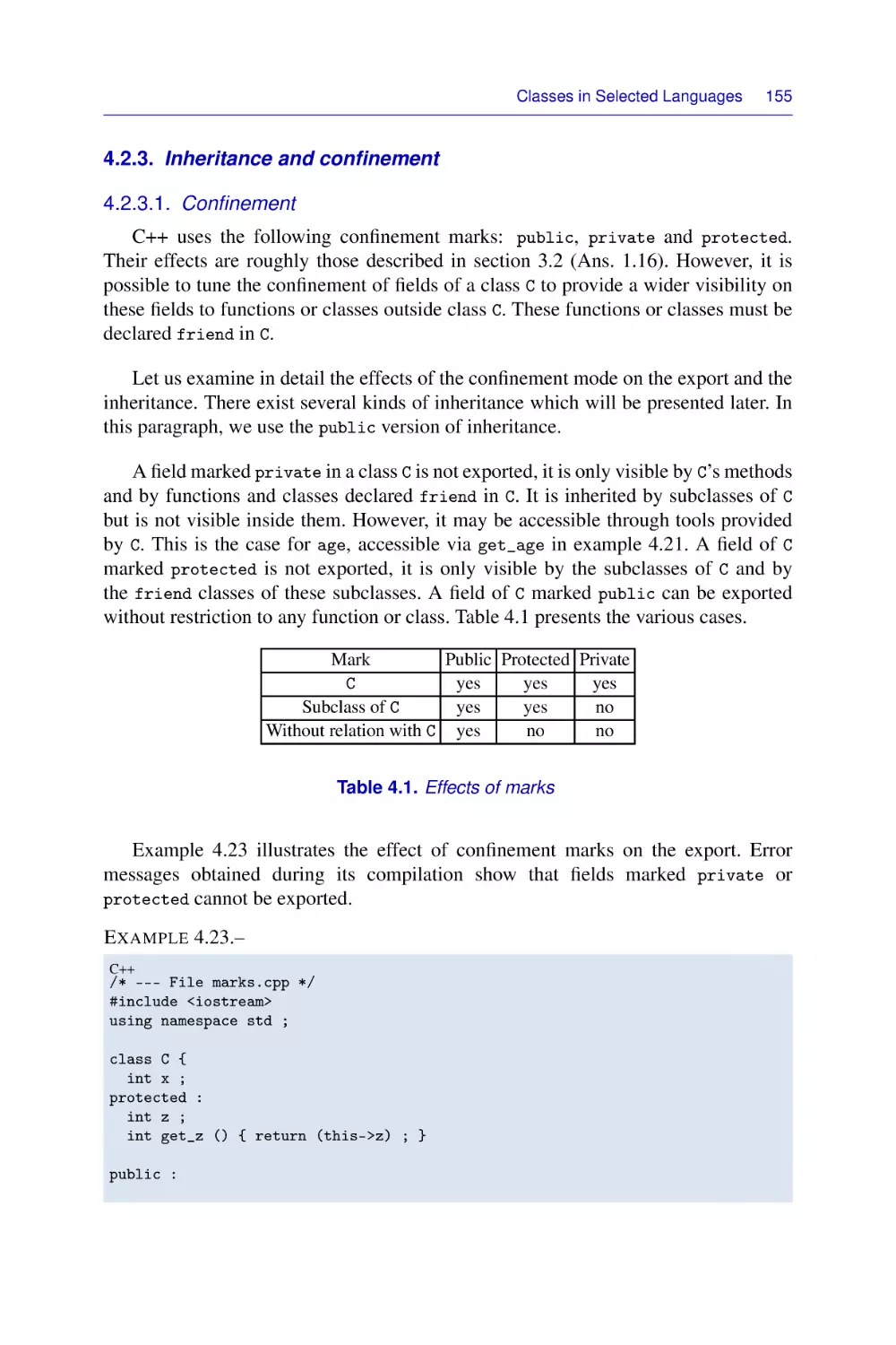 4.2.3. Inheritance and confinement