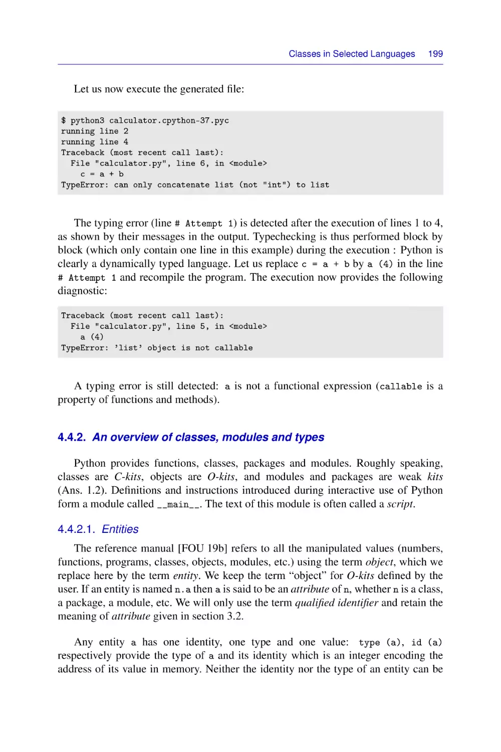 4.4.2. An overview of classes, modules and types